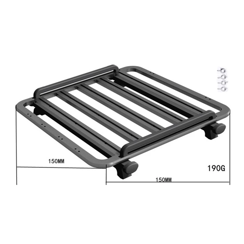 

Metal Luggage Carrier Roof Rack for 1/10 RC Crawler Car Traxxas TRX4 TRX6 G63 Axial SCX10 III OP Accessories Parts