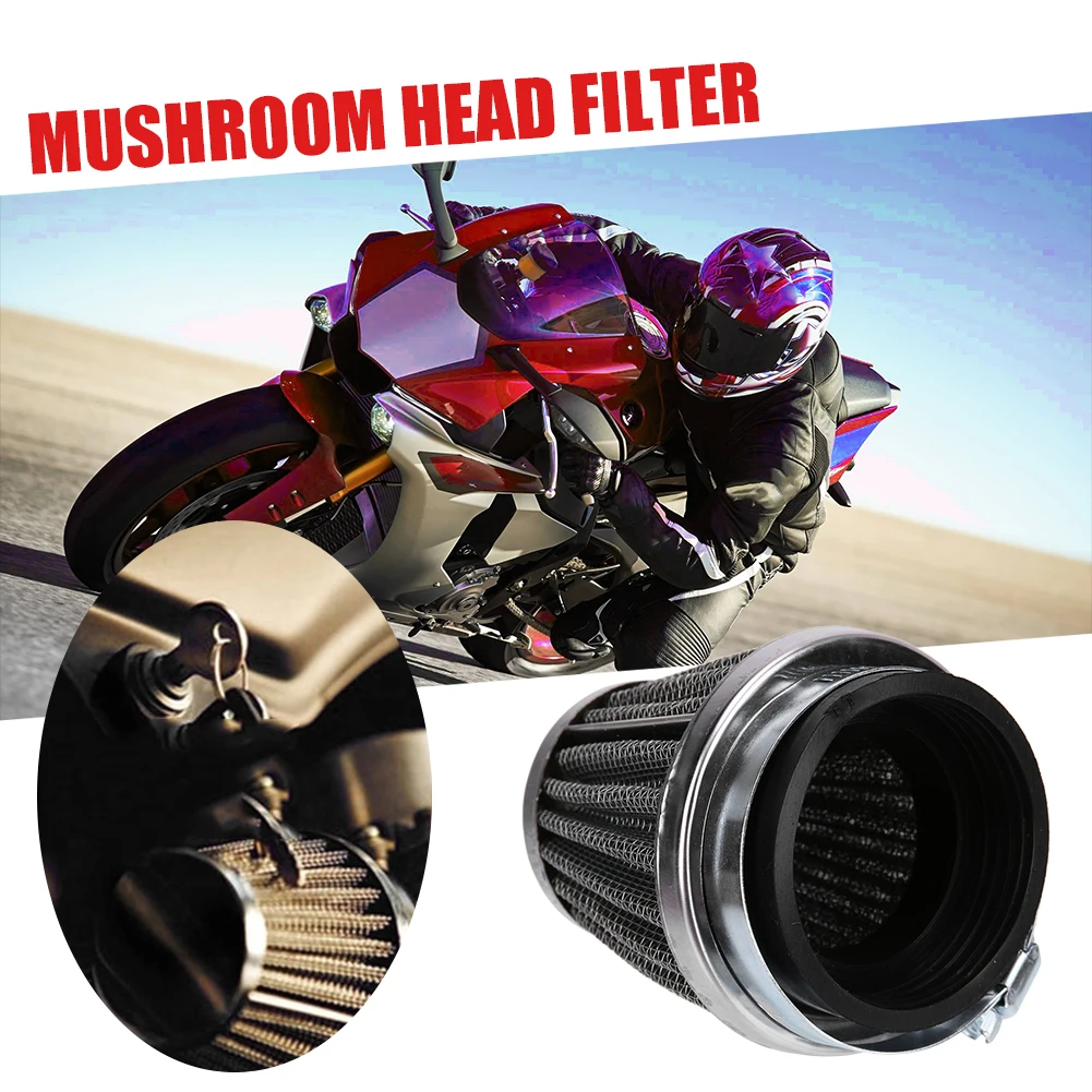 

Double Foam Filter Motorcycle Accessories Universal Clamp-on Motorcycle Air Filter Mushroom Head Pod Filter Air Cleaner