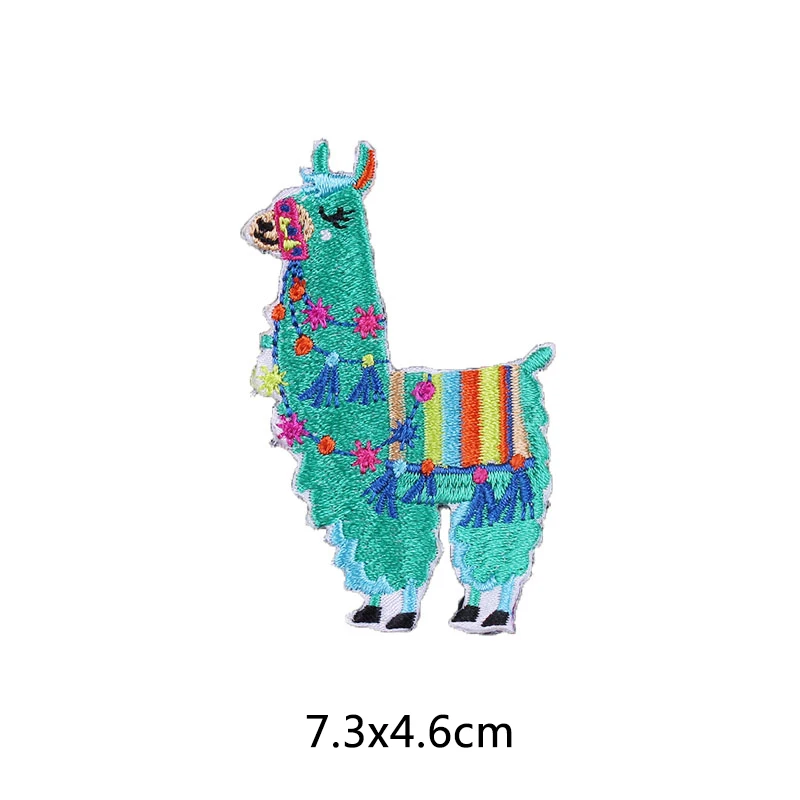 Альпака патч железо на патчи для одежды мультфильм милое симпатичное животное