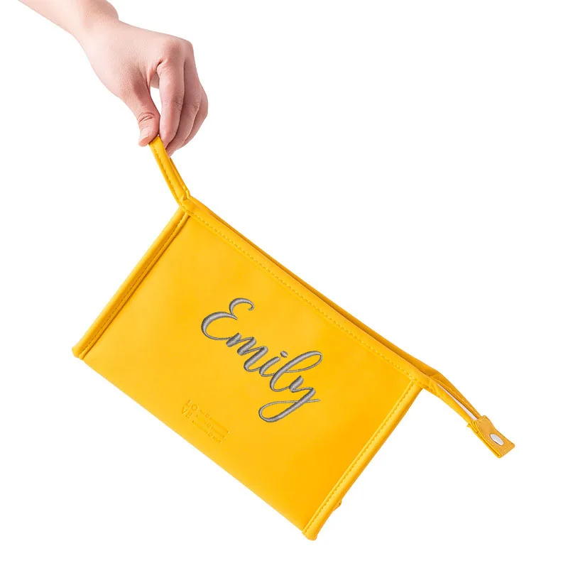 Персонализированная дорожная сумка для макияжа из искусственной кожи тоут с