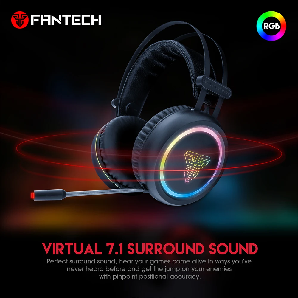 Проводная игровая гарнитура FANTECH HG15 геймерские Накладные наушники с микрофоном