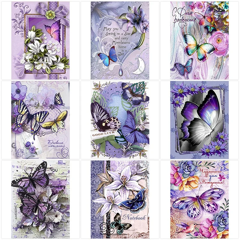 

5D Diy Diamond Painting Butterfly Animal Kits Landscape Mosaic Diamond Embroidery Canvas Home Decoration Gift