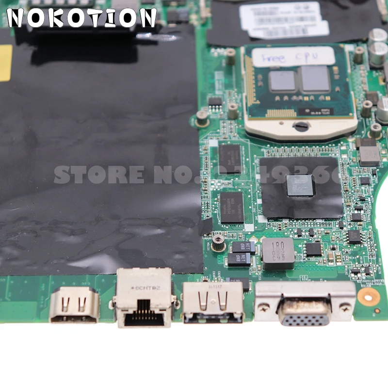 nokotion laptop motherboard for lenovo thinkpad e40 mainboard 63y2134 da0gc5mb8f0 hm55 ddr3 hd4500 gpu free i3 free global shipping