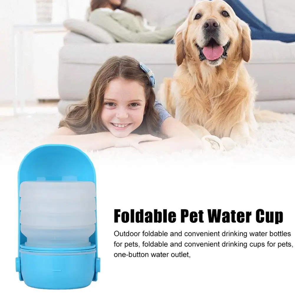 

Foldable Dog Water Cup 300mL Portable Pet Accompanying Water bottle outdoor drinking fountain care cup travel water bottle