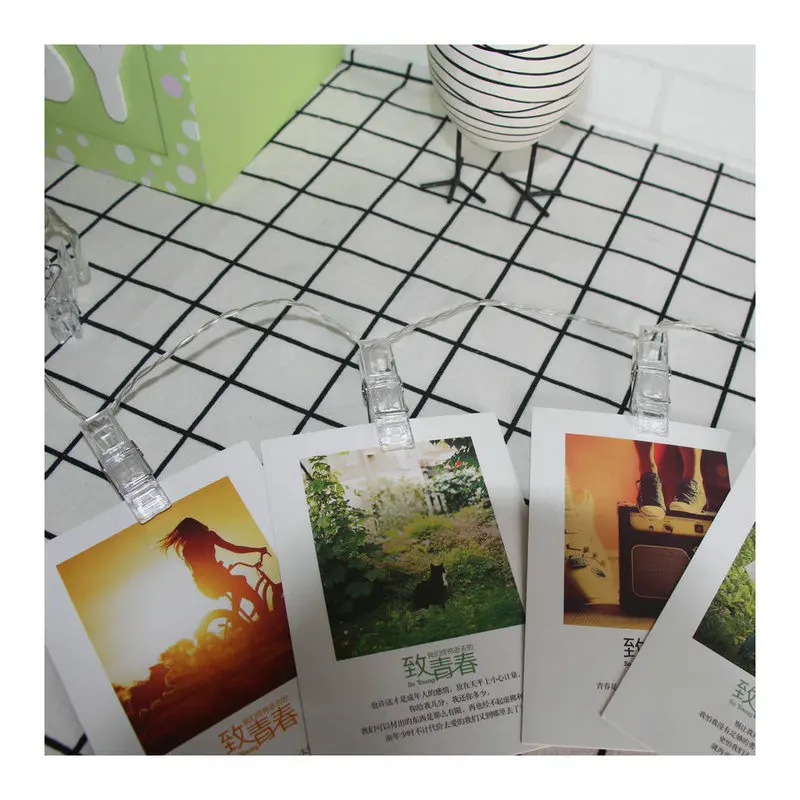 2 м 10M отличный подарок на Рождество светодиодный карты Фото лампа прищепке