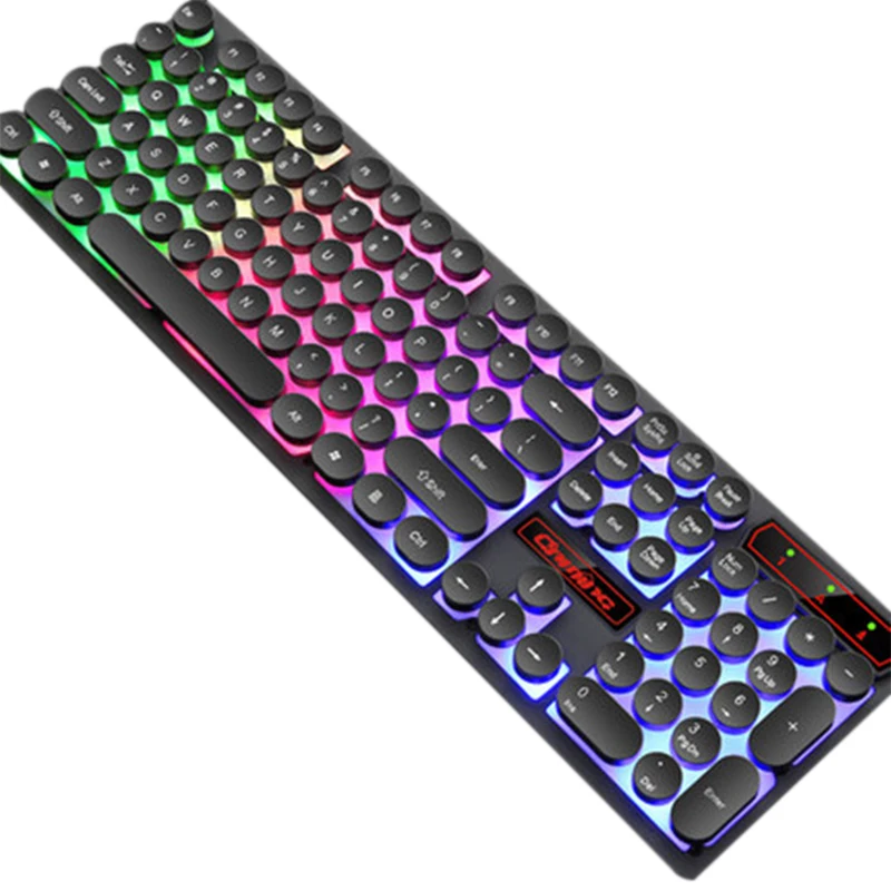 Retro USB Wired Splash Proof Keyboard Round Key 19 Keys Anti-ghosting Keyboards Supports Ergonomics For WIN XP/7/10 | Компьютеры и