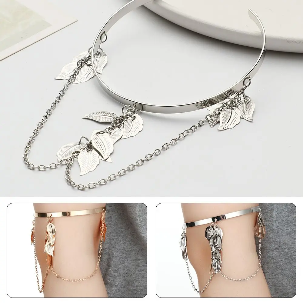 Женский браслет на руку с подвеской в виде листьев | Украшения и аксессуары