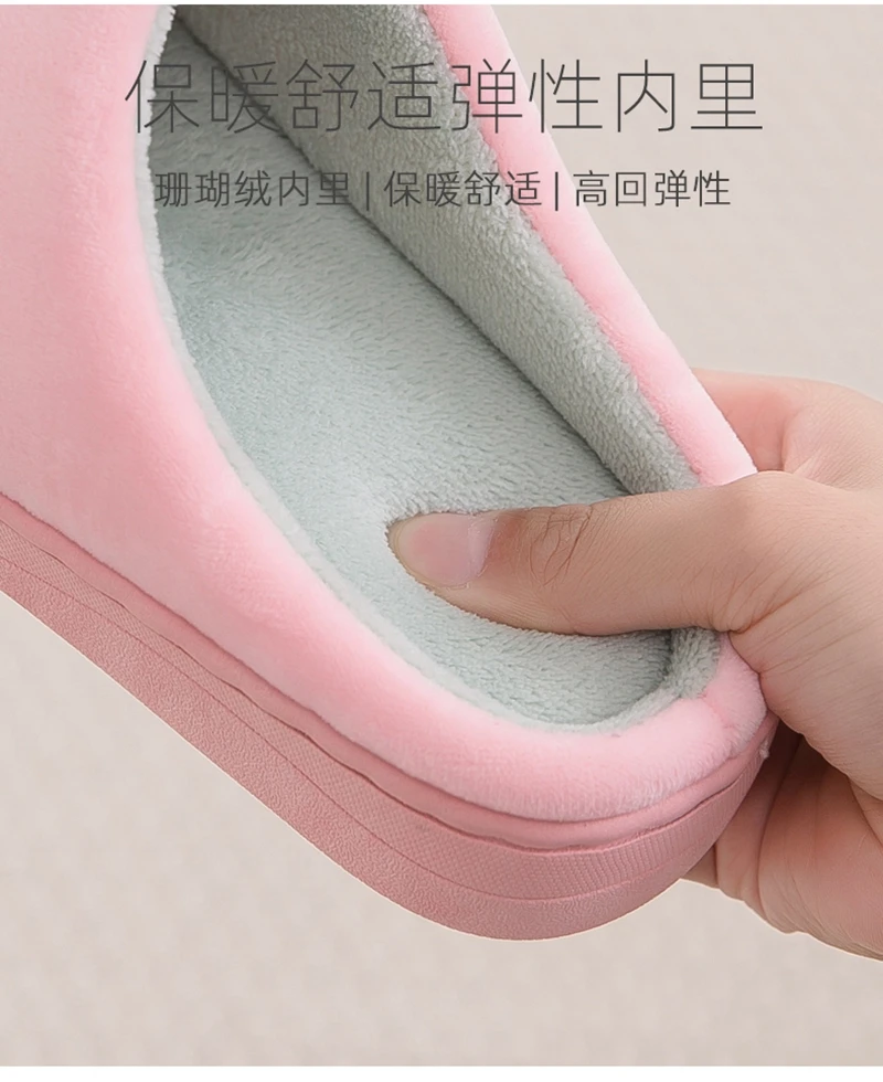 Women Winter Home Slippers Cartoon Cat Shoes Non-slip Soft Warm House Slippers Indoor Bedroom Lovers Couples Shoes