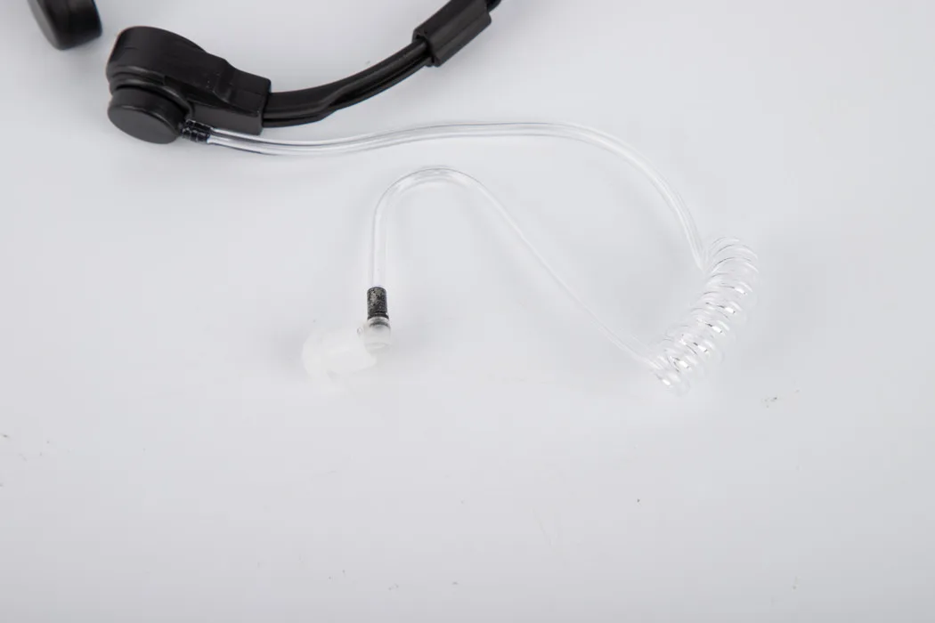 Telescopic Heavy Duty Tactical Throat Vibration Mic Headphone Headset Microphone NATO Plug for Walkie Talkie Radio