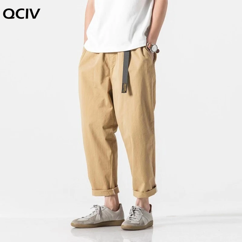 

Harem Pants Men Streetwear Baggy Loose Pants 5XL Plus size Mens Ankle length Trousers Black With Belt Joggers Sport Sweatpants