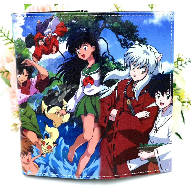 Красочные аниме Inuyasha длинный стиль PU бумажник напечатанный с higuurashi Kagome Inuyasha на молнии - Цвет: Inuyasha
