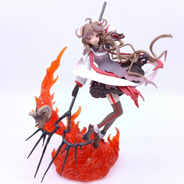 

NEW 30cm Anime Game Arknights Eyjafjalla Action Figurines PVC Sheep Figure Girl Collection Model Toy Doll Children Gifts