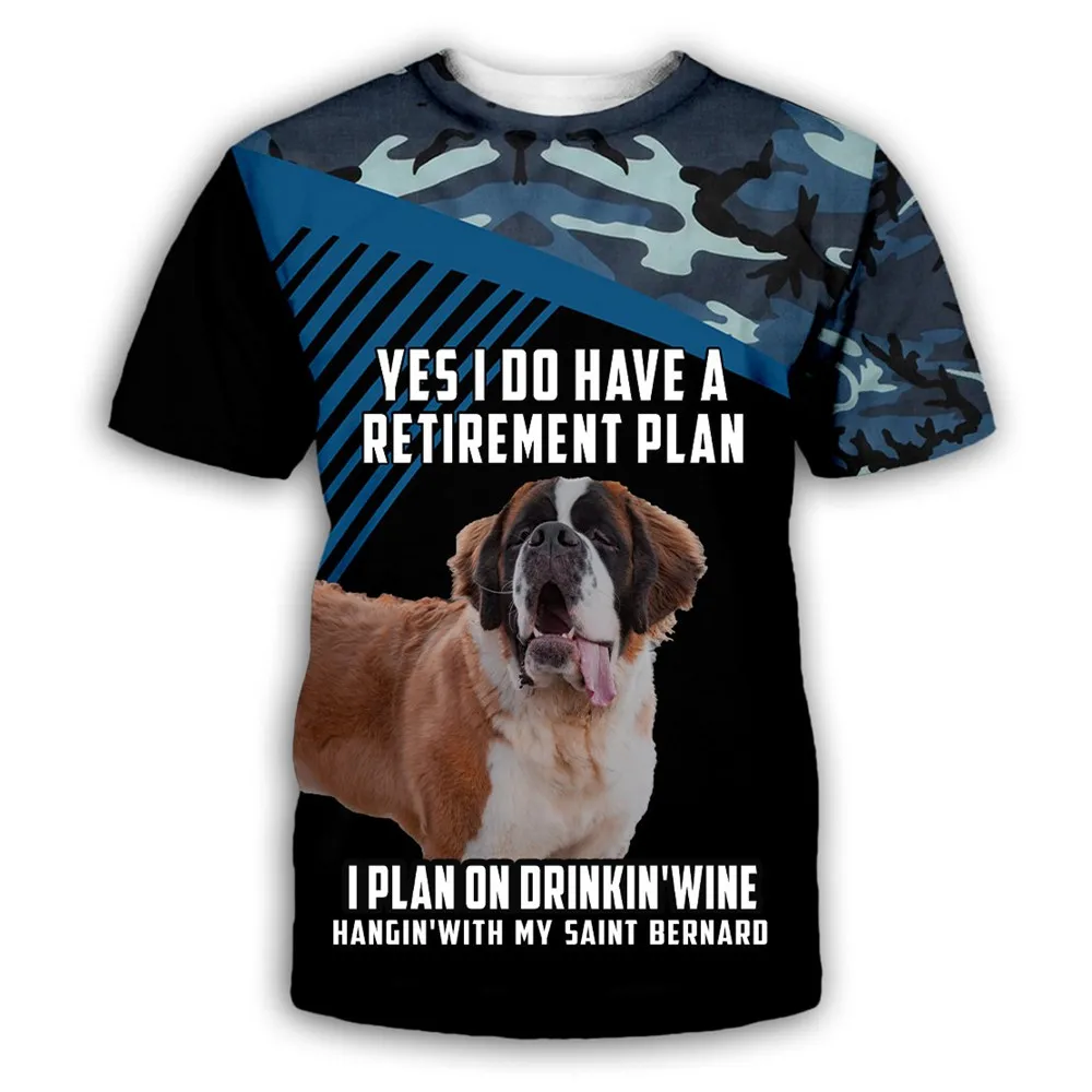 

CLOOCL рисунок питомца футболки 15 различных унисекс Топы Сен Бернар Шарпей темно-синие камуфляжные Топы с коротким рукавом Harajuku футболки