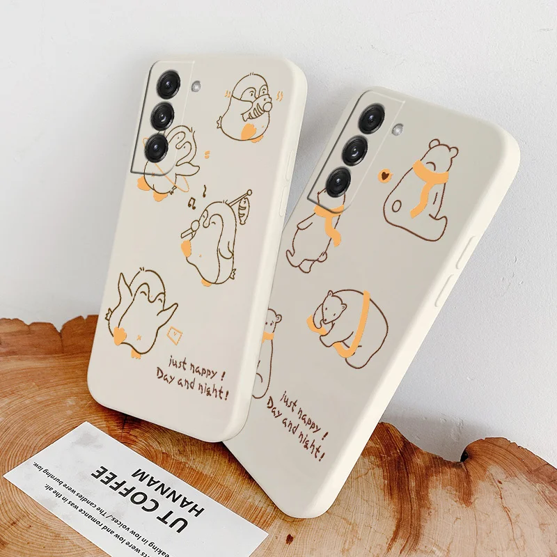 Side-printed Text Phone Case For SamsungGalaxy S22 S21 S20 FE S10 Note 20 10 Ultra Plus A72 A52 A32 A71 A51 A31 A21S 4G 5G Cover