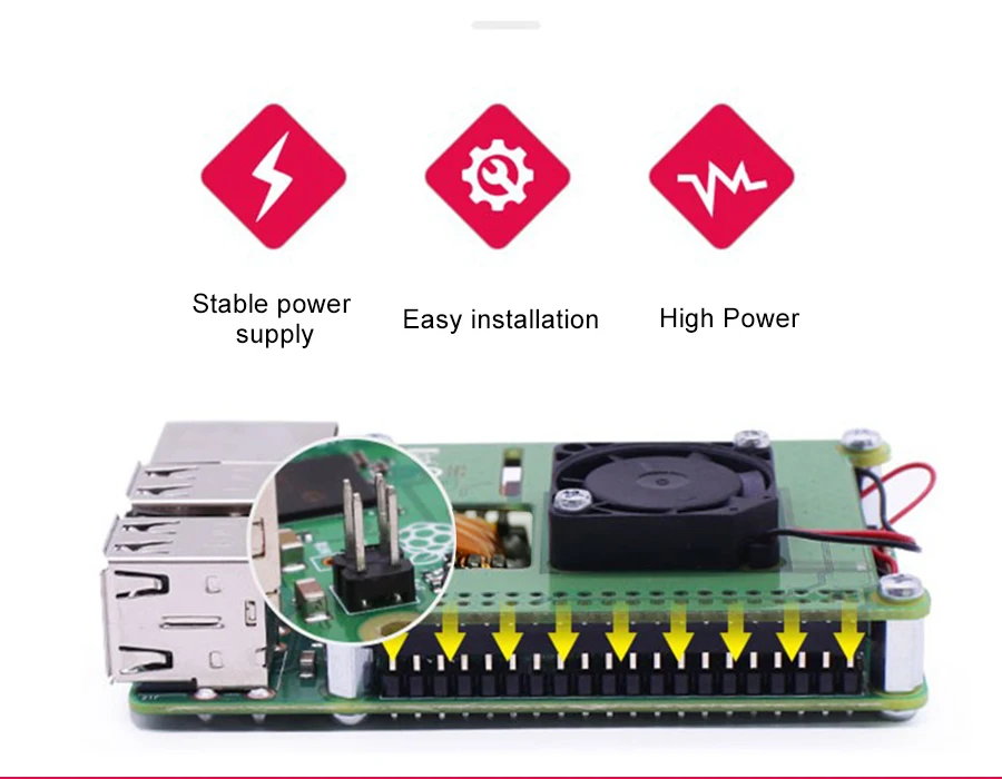 Raspberry Pi 4B Ethernet PoE модуль питания POE HAT плата расширения с вентилятором охлаждения