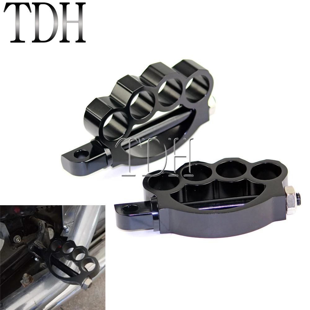 Мотоциклетная подставка для ног ЧПУ алюминиевая Harley Cafe Racer Chopper Bobber Dyna Softail