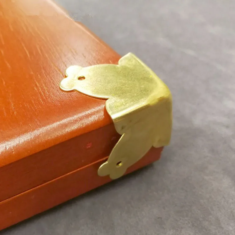 4 шт. антикварные медные металлические угловые кронштейны для деревянных ножки