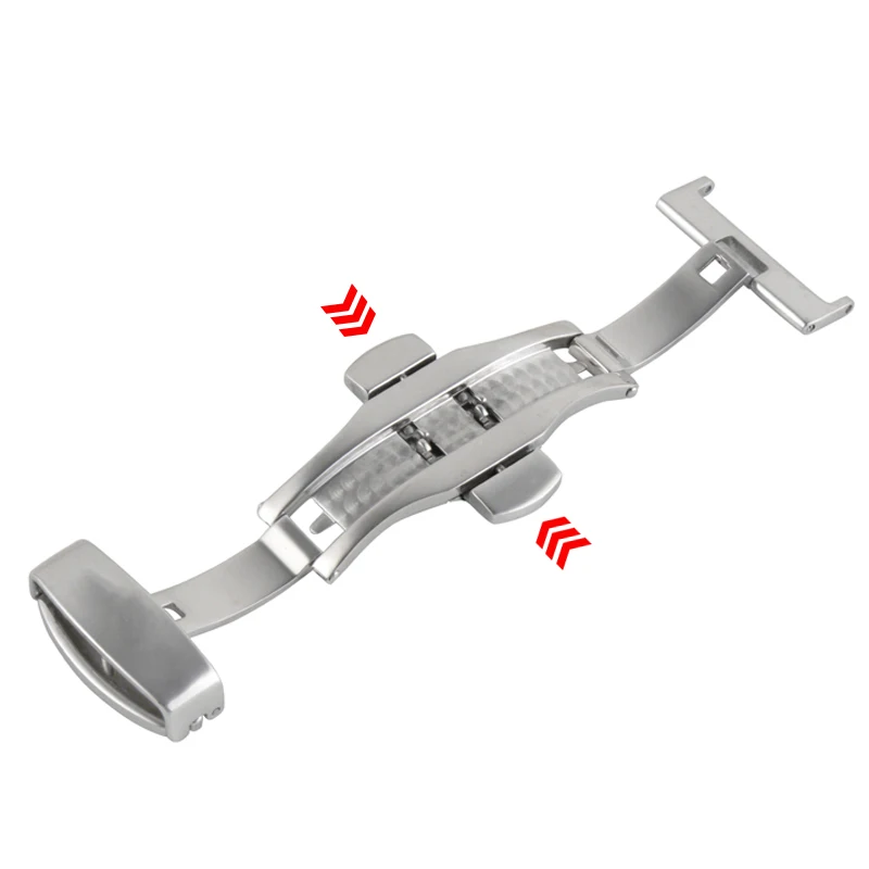 Автоматическая застежка-бабочка браслет из нержавеющей стали с двойным кликом