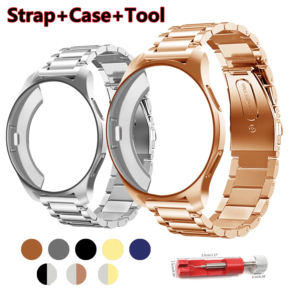 Ремешок и корпус из нержавеющей стали 20 мм 22 защитный чехол с покрытием ТПУ для