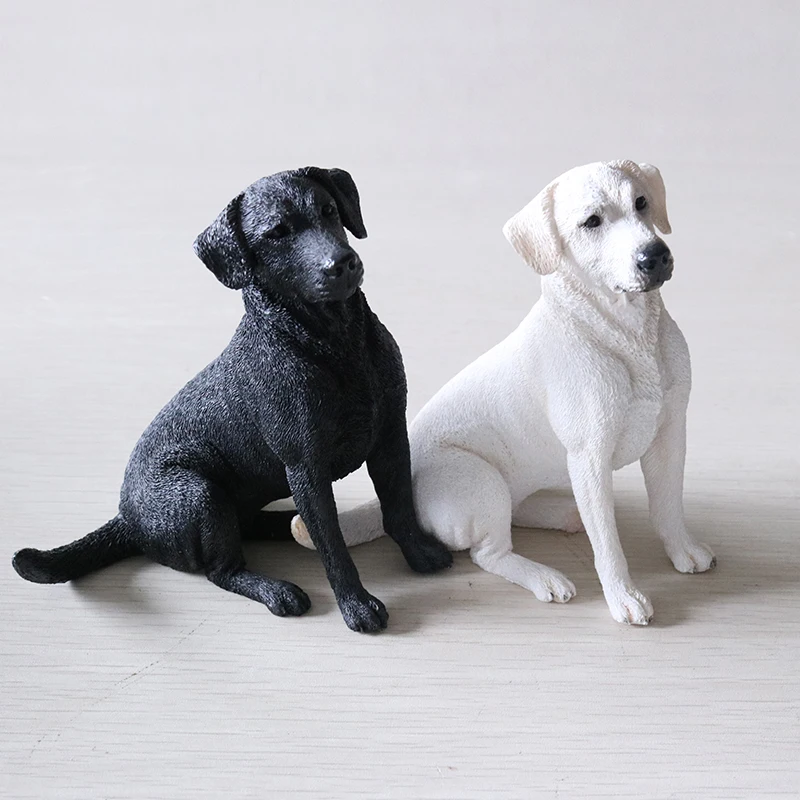 

Fashion Vehicle Handicraft Collection Simulated Animal Labrador Dog Model New Figurines Miniatures Dog Models Decoration Crafts