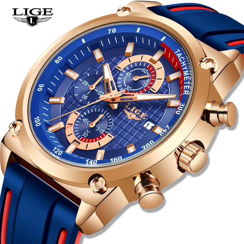 2020 New Luxury Mens Watches Top Brand Mens Military Sport Watch Chronograph Waterproof Quartz Wrist Watch Relogio Masculino+Box