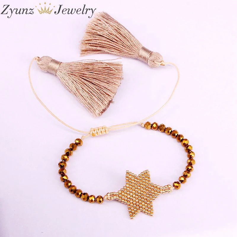 5 шт., браслет Miyuki Hamsa Hand/Star/Eye, элегантный трендовый браслет для женщин, для девочек, очаровательный ювелирный браслет
