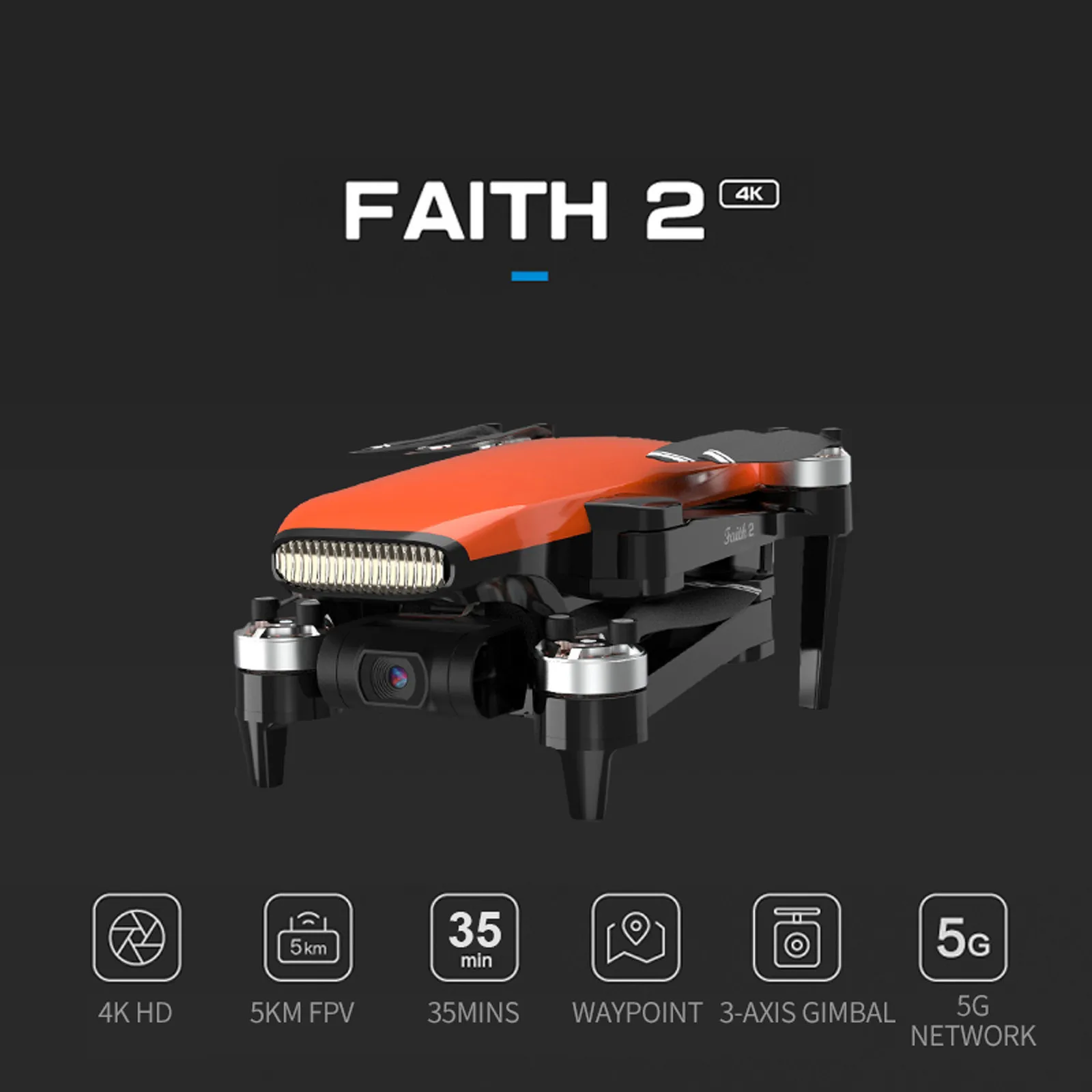 C-FLY Вера 2 pro GPS Дрон с разрешением 4K HD Камера 3-осевому гидростабилизатору Faith2