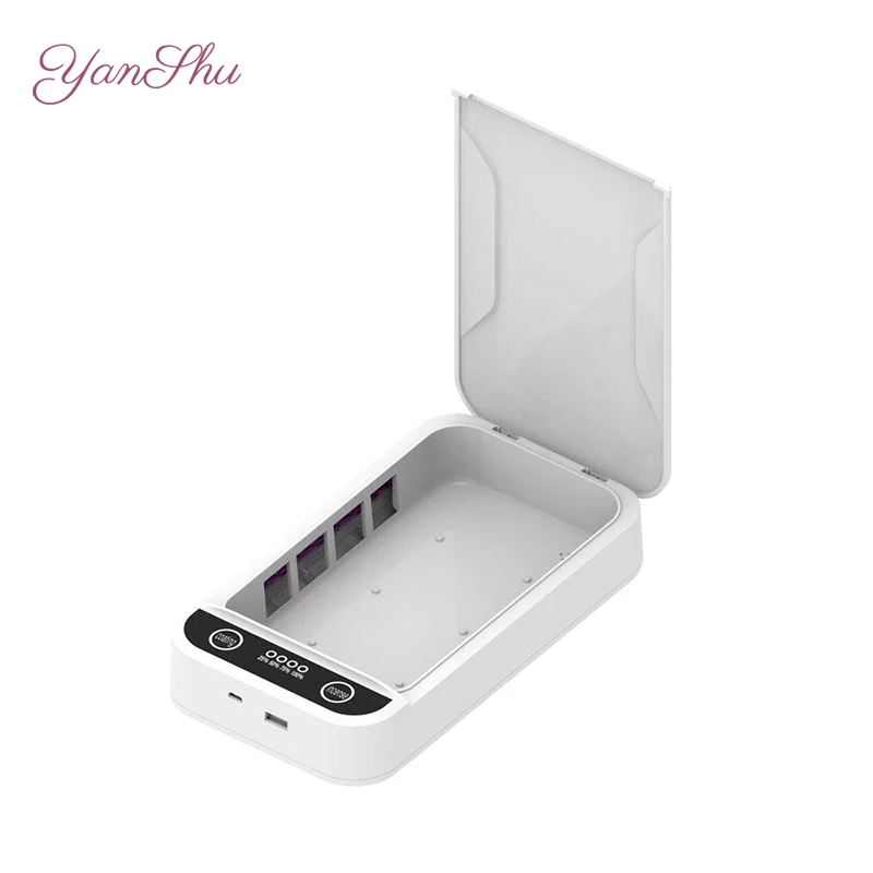 portable ultraviolet disinfection mobile phone case sanitizer mobile sterilizer with charger uv cell phone sanitizer free global shipping