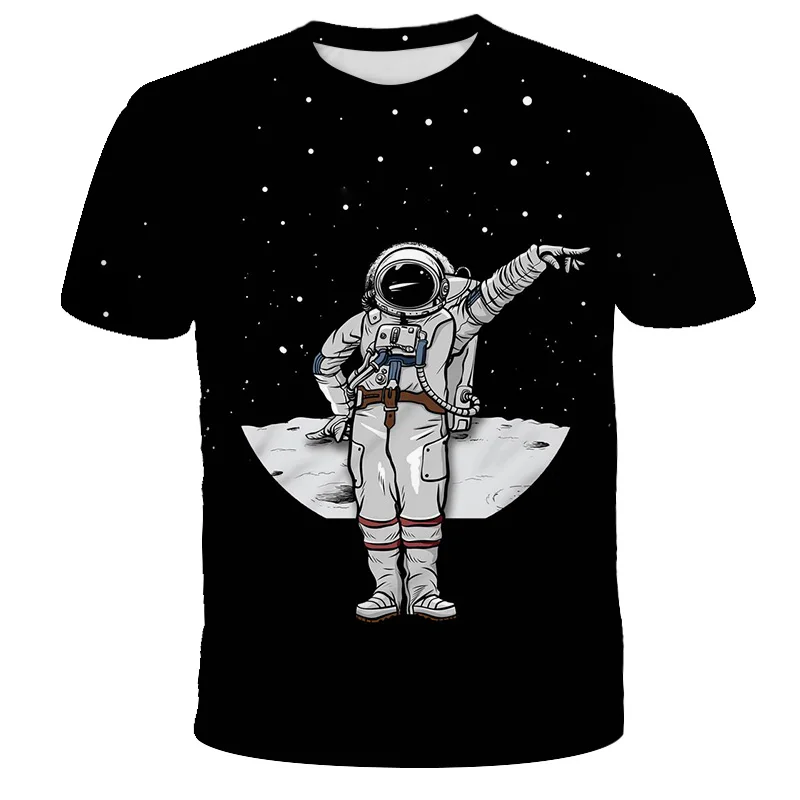 

The latest fun astronaut space children's T-shirt short girls' jerseys Children's Vest children's top youth boys' T-shirt