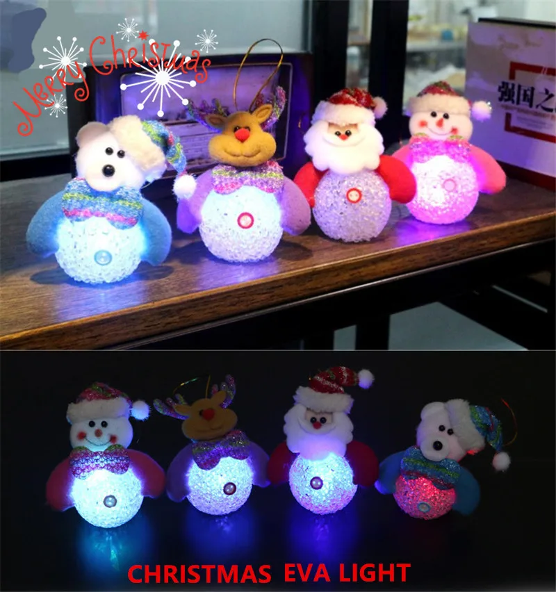 

1pc New Christmas Decorations Snowman LED Light Change Color Nightlights Snowman Night Lights Colorful Eye-lantern navidad 2021