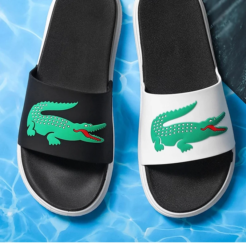 Мужские тапочки с животным принтом женские нескользящие динозаврами летние
