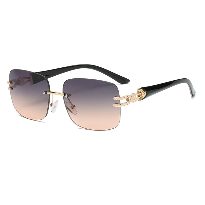 

Женские солнцезащитные очки без оправы, брендовые дизайнерские очки без оправы, солнечные очки с защитой от ультрафиолета, 2020