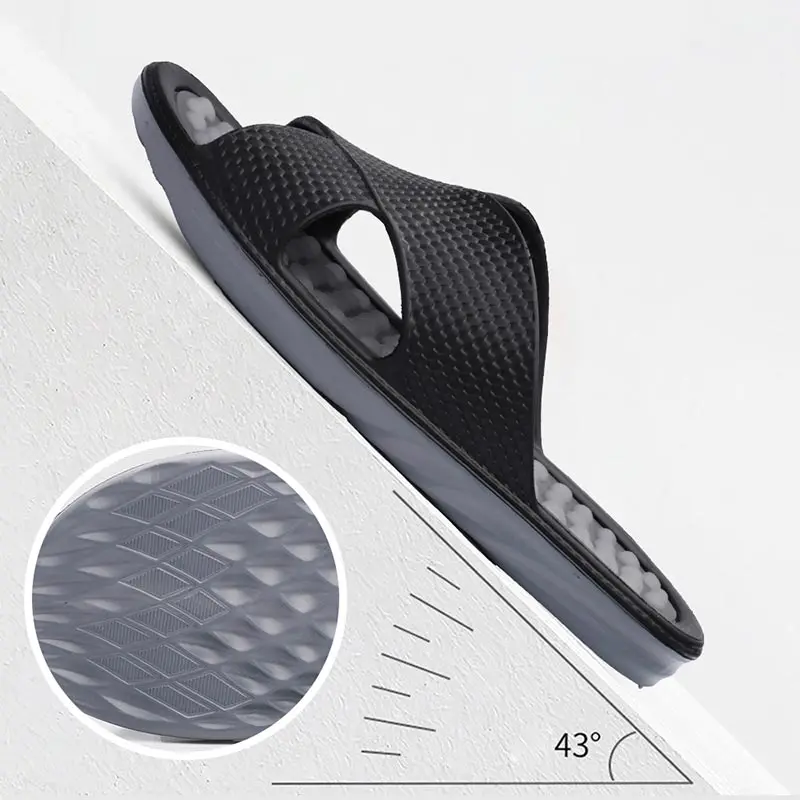 

Massage Slippers Home Fashion Casual Single Shoes Color Matching EVA Non-slip Bath Sandals Soft Bottom Men Slippers