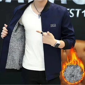 BROWON 2021, зимняя модная мужская куртка, новинка, однотонный цвет, плюс бархат, большой размер 4xl, Мужская одежда, толстая теплая верхняя одежда, мужское зимнее пальто