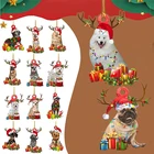 Деревянные искусственные украшения, украшения для рождественской елки, подвесные Подвески, аксессуары для домашнего декора, подарок на Новый год 2021, Рождество