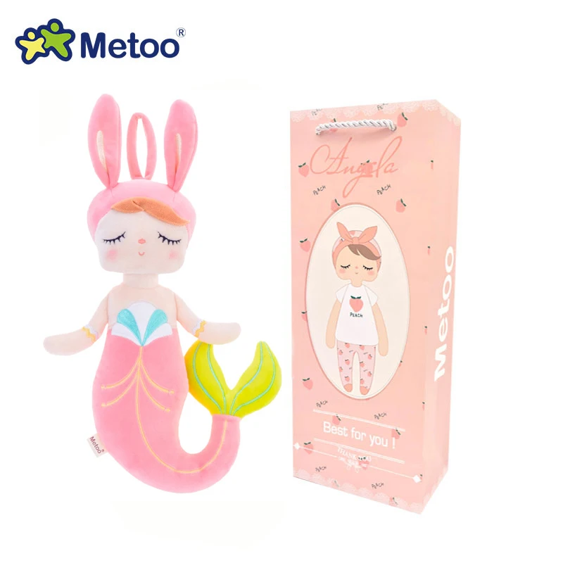 1624-1-1box В коробке Metoo Кукла Kawaii плюшевая Мягкая Плюшевая Игрушка Животные детские игрушки для девочек и мальчиков на день рождения Рождество Кролик Анжела - Цвет: 1624-1-1box