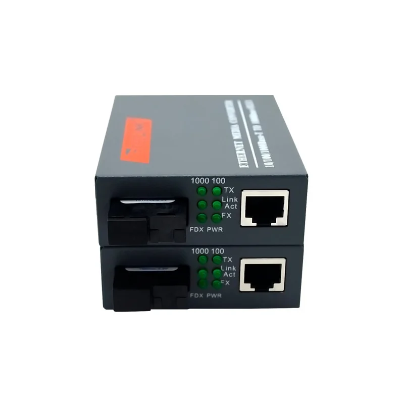 1 pair 10/100/1000Mbps 25KM Media converter Fibra Optica Transceiver FTTH optic fiber gigabit Conversor de Fibra SM