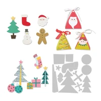 christmas new dies layering stencils 3d gift tree gingerbread man stamps and dies for card making scrapbooking album diy crafts