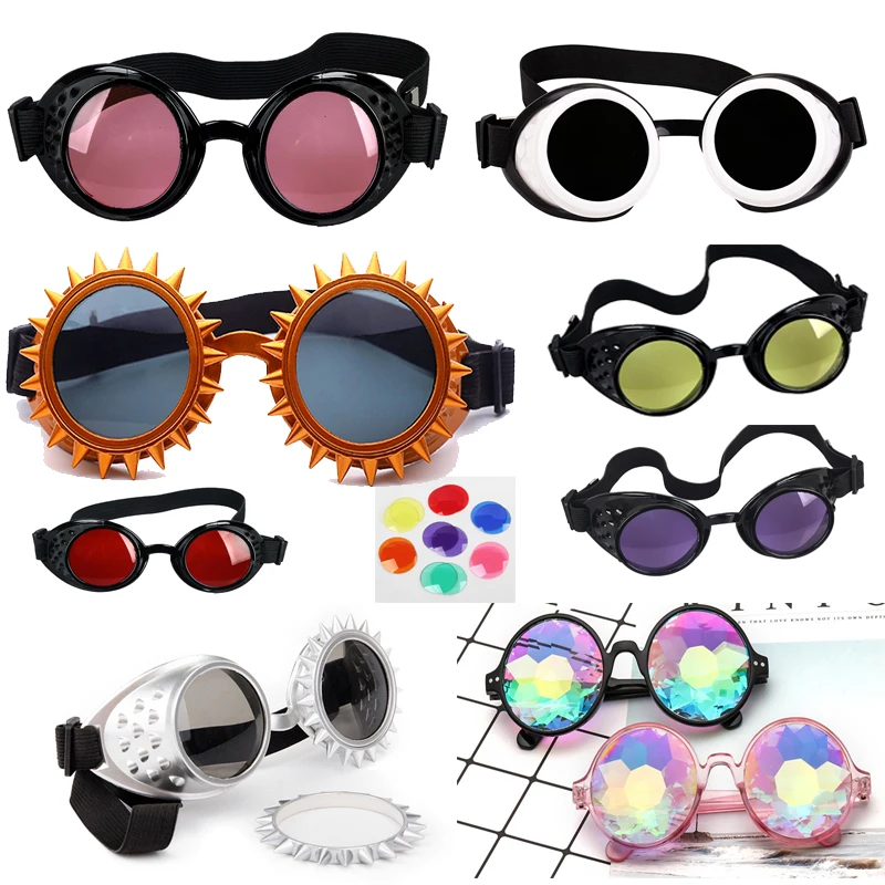 Ретро очки с украшением в оправе для вечеринок унисекс Готический Винтажный