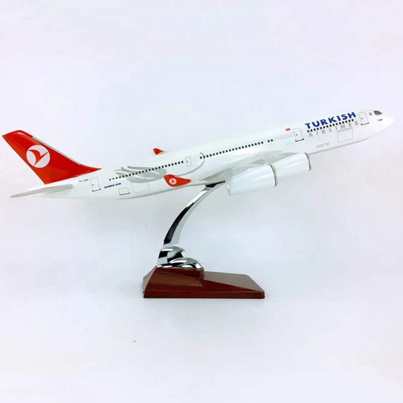 32 см модель самолета Boeing 777 300 big Turkey airlines игрушечный самолет литье под давлением
