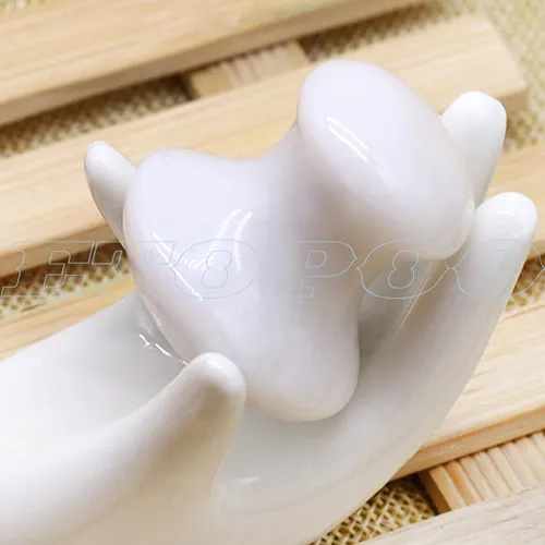 White Красочный Рудный камень Gua Sha массажер инструмент гриб форма тела против морщин релаксации Здоровый Инструмент - Цвет: White