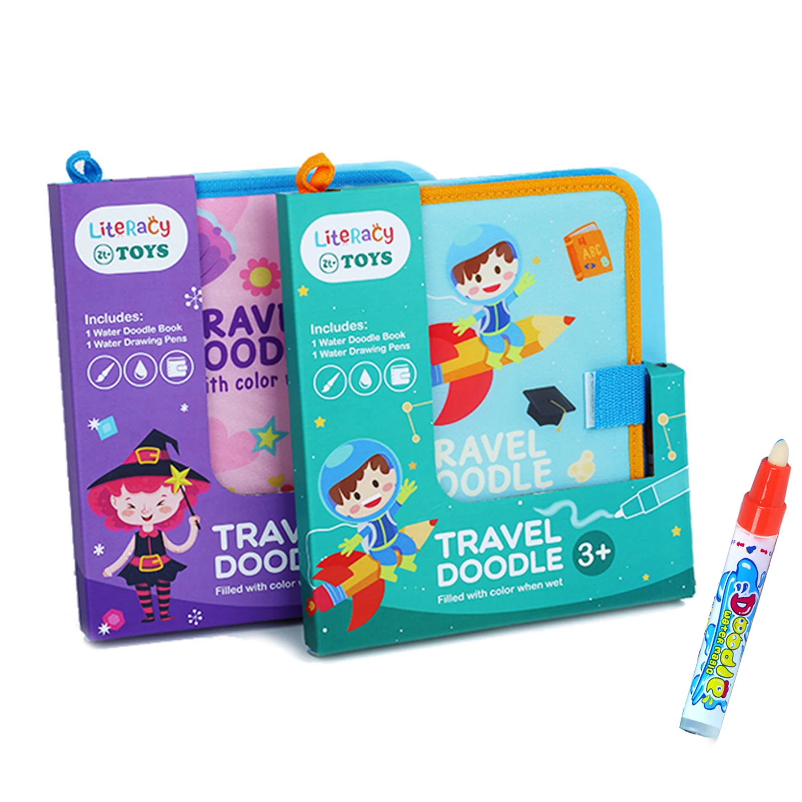 

Альбом для рисования водой, детская Волшебная книга Монтессори для рисования водой, доска для рисования, игрушка в подарок