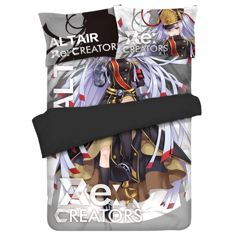 

Anime Re CREATORS Altair Bedding Sets Twin/Queen/King 3pcs/4pcs Bed Set with Pillowcase + Sheet+Duvet Cover Otaku Bed Room Gift