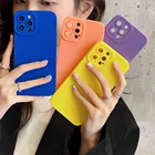 Мягкий матовый телефонный чехол карамельных цветов для iphone 11, 12, 13 Pro, Max, XS, X, XR, 7, 8 Plus, SE 2020, Простой Противоударный мини-бампер, задняя крышка