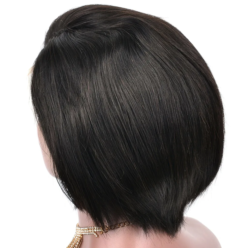 YVONNE дизайн натуральный цвет Ombre Pixie Cut Короткие парики бразильский Remy кружева передние человеческие волосы парики прямые 8 дюймов