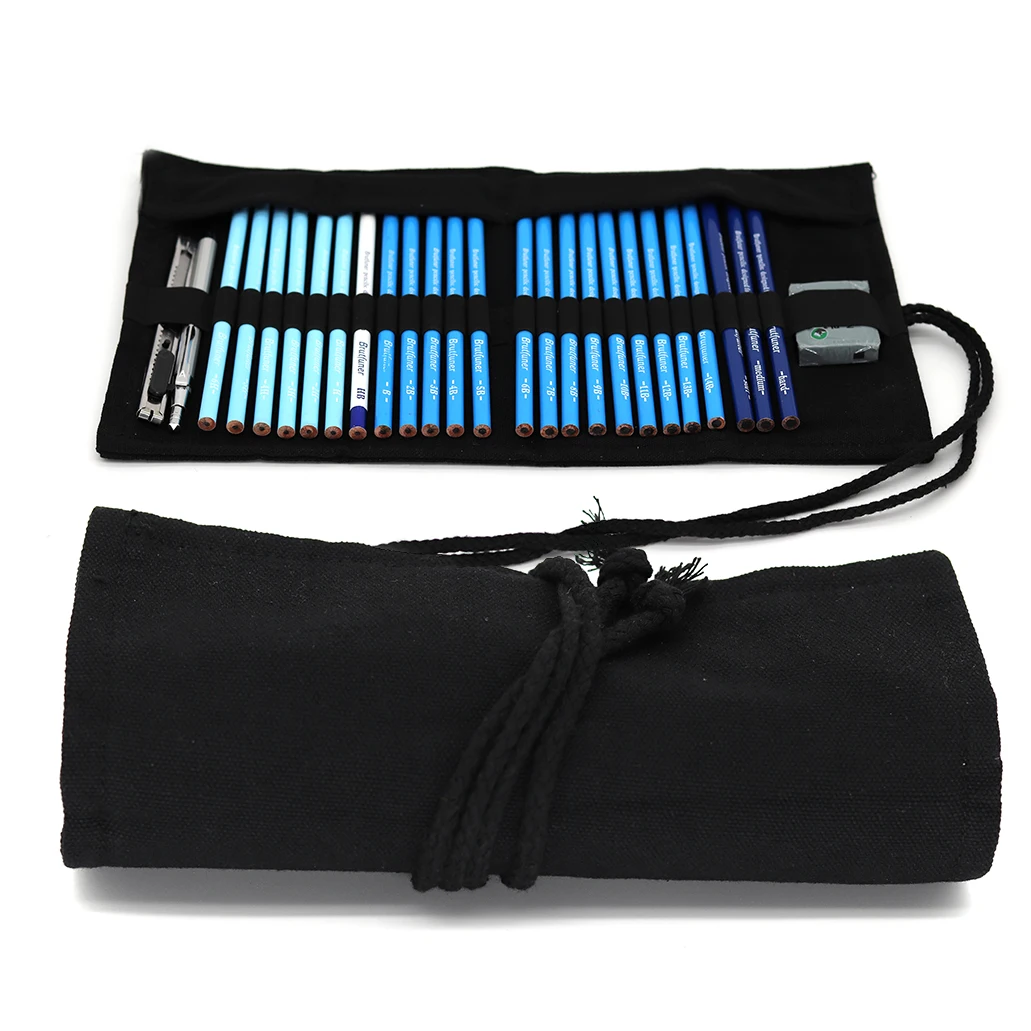 

Professional 28/38Pcs Sketching Pencil Set Wood Pencil Pencil Bag Drawing Kit For Painter School Students Sketching Art Supplies