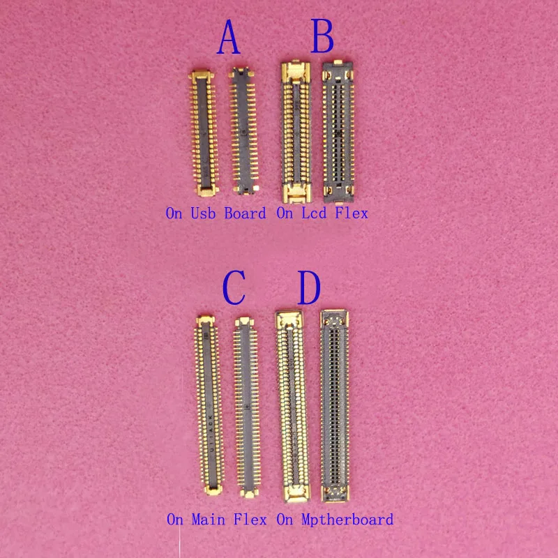 

2Pcs LCD Display Screen Flex FPC Connector For Samsung Galaxy A526 A525 A525F A72 A725 A725F A52 A526F Plug On Board 40 78 pin