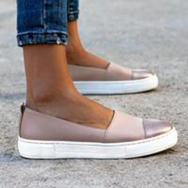 Лоферы женские кожаные без шнуровки повседневные Мокасины балетки на плоской