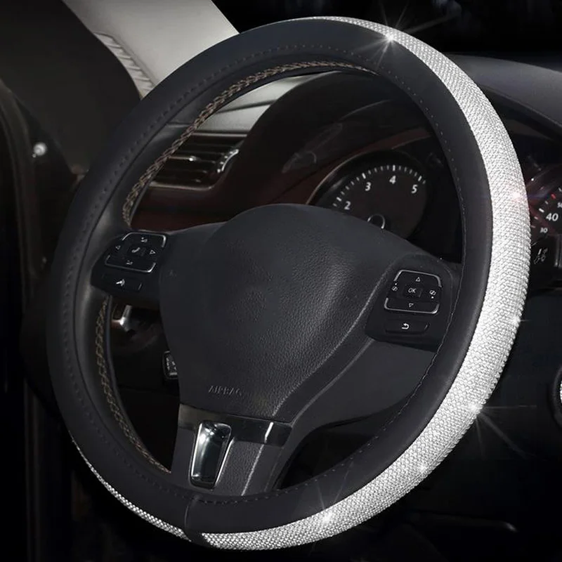Чехол из искусственной кожи для руля 38 см|Чехлы на руль| |