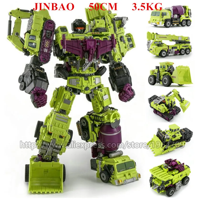 Игрушки-трансформеры JINBAO 6 в 1 для мальчиков робот-автомобиль оверсайз 50 см аниме
